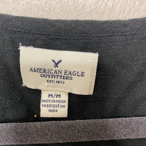 AE Black Embroidered Tasseled Neck‎ Blouse - Picture 5 of 5